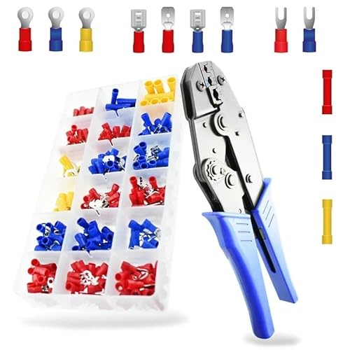 LEDVXFSVY 300pcs Boxed Cold Terminal B Type Combination + Crimping Tool Wire Connectors Terminal Wire Crimp Connector LEDVXFSVY 300pcs Boxed Cold Terminal B Type Combination + Crimping Tool Wire Connectors Terminal Wire Crimp Connector von LEDVXFSVY