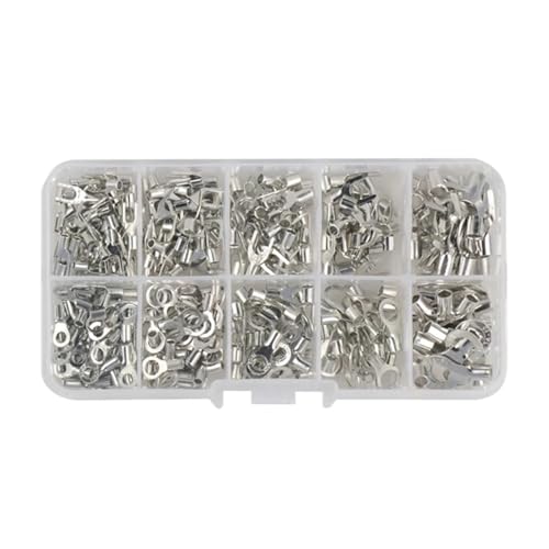 LEDVXFSVY 320 Pcs Non-Insulated Ring Fork U-Terminal Connector Tin-Plated-Copper Wire Crimp Fork End Cable Lugs Wire Connector LEDVXFSVY 320 Pcs Non-Insulated Ring Fork U-Terminal Connector Tin-Plated-Copper Wire Crimp Fork End Cable Lugs Wire Connector von LEDVXFSVY