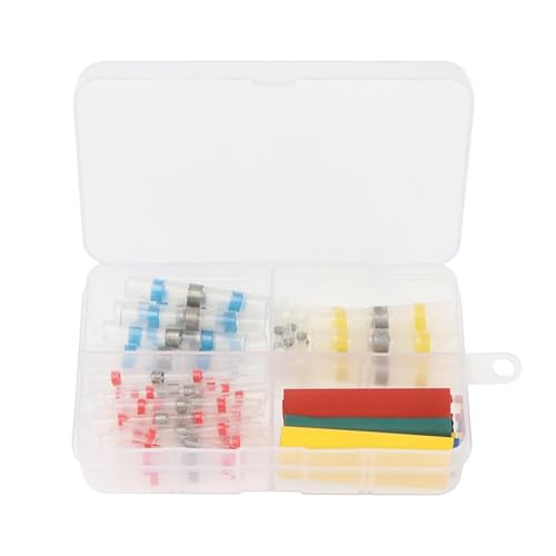 LEDVXFSVY 50PCS Solder Seal Wire Connectors Kit +13Pcs Heat Shrink Tubes Insulated Marine Electrical Butt Terminals LEDVXFSVY 50PCS Solder Seal Wire Connectors Kit +13Pcs Heat Shrink Tubes Insulated Marine Electrical Butt Terminals von LEDVXFSVY