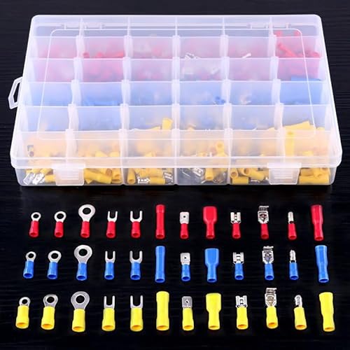 LEDVXFSVY 540Pcs Cable Squeeze Terminal Cold Pressing Joint Box-Packed Cable Wire Connector Quick Crimp Set Electrical Kit LEDVXFSVY 540Pcs Cable Squeeze Terminal Cold Pressing Joint Box-Packed Cable Wire Connector Quick Crimp Set Electrical Kit von LEDVXFSVY