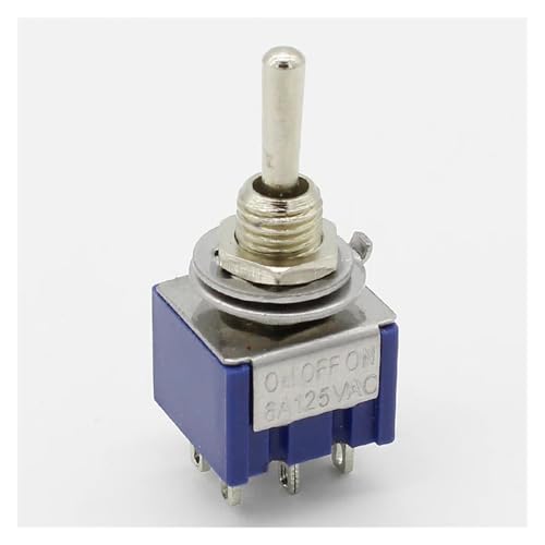 LEDVXFSVY 5pcs 3 Position 2P2T DPDT ON-Off-ON Miniature Toggle Switch LEDVXFSVY 5pcs 3 Position 2P2T DPDT ON-Off-ON Miniature Toggle Switch von LEDVXFSVY