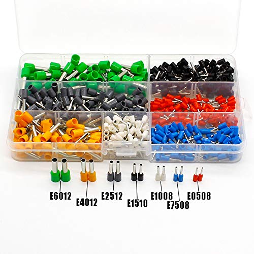 LEDVXFSVY 600 Pcs Copper Wire Crimp Tube Connector Spade Insulated Cord End Cable Wire Terminal Kit DIY Hand Tool Set for 22-10AWG LEDVXFSVY 600 Pcs Copper Wire Crimp Tube Connector Spade Insulated Cord End Cable Wire Terminal Kit DIY Hand Tool Set for 22-10AWG von LEDVXFSVY