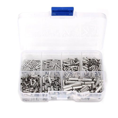 LEDVXFSVY 600Pcs Copper Tube Naked Cord End 0.5-6mm2 Crimp Terminals Electrical Wire Cable Connector Kit LEDVXFSVY 600Pcs Copper Tube Naked Cord End 0.5-6mm2 Crimp Terminals Electrical Wire Cable Connector Kit von LEDVXFSVY
