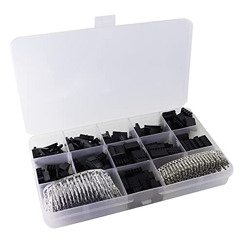 LEDVXFSVY 620Pcs Connector 2.54mm, Cable Jumper Wire Pin Header Housing Kit, Male Crimp Pins+Female Pin Terminal Connector von LEDVXFSVY