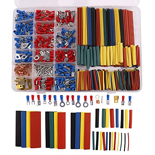 LEDVXFSVY 678 Pcs Heat Shrink Tube Sleeving Set Car Electrical Wire Terminals Insulated Crimp Connectors Spade Set Kit with Box LEDVXFSVY 678 Pcs Heat Shrink Tube Sleeving Set Car Electrical Wire Terminals Insulated Crimp Connectors Spade Set Kit with Box von LEDVXFSVY
