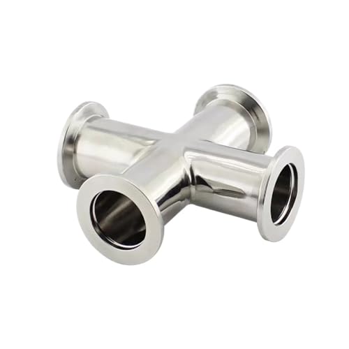 LEDVXFSVY KF10 KF16 KF25 KF40 KF50 Vacuum Cross Flange Tube Equal Diameter 4-Way Pipe SS304 Vacuum Flange Fitting Equal Four-Way Joints(KF50) von LEDVXFSVY