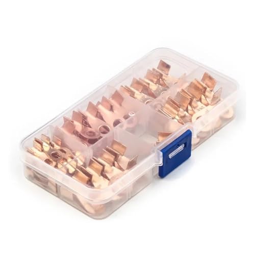 LEDVXFSVY Open Ring-Type Cable Wire Terminal Copper Lugs Set 70PCS/Set 10/20/30/40/50A Non-Insulated Connector Kit LEDVXFSVY Open Ring-Type Cable Wire Terminal Copper Lugs Set 70PCS/Set 10/20/30/40/50A Non-Insulated Connector Kit von LEDVXFSVY