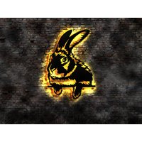 3D Led Wandbild Hase Haase Kaninchen Gehege Plüschtier Blechschild Leuchtschild 3D Led Wandbild Hase Haase Kaninchen Gehege Plüschtier Blechschild Leuchtschild von LEDWandbilder