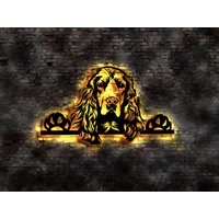Cocker Spaniel Led Wandbild Aus Holz Welpen Welpe Buch Hund Dog Zucht Züchter Geschirr Futternapf Leine Leckerlies Halsband Spezialfutter von LEDWandbilder