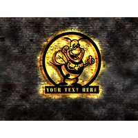 Hummelchen 3D Wandbild Zoo Light Sign Hummelchen 3D Wandbild Zoo Light Sign von LEDWandbilder