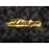 I Love You Liebe Liebserklärung Schild No Blechschild Leutschild Neon Sign Led Metallschild Holzschild Aufkleber Nachtlicht Küche Herzchen von LEDWandbilder