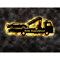 Led Schild Abschleppdienst Autoservice Bergungsdienst Abschleppwagen von LEDWandbilder