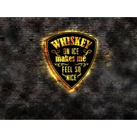 Leuchtreklame Whiskey No Gläser Irish Drink Bottle Fass Bar Tresen Holzfass Whyskeyfass Sammlung Bottles Collection Whiski Sign Schild von LEDWandbilder
