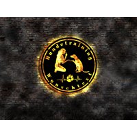 Leuchtschild Hund Schild Warnschild Hundetraining Buch Hundetrainer Beissjacke Hundepfeife Leckerlitasche Erziehungshalsband Hundeschule von LEDWandbilder