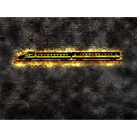 Schnellzug Eisenbahn Schild Schaffner Bahnhof Modelleisenbahn No Blechschild Leuchtschild Led Deko Auto Autoaufkleber Lokführer von LEDWandbilder
