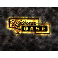 Wellness Oase Wellnessbereich Bereich Wandtattoo Wandaufkleber Wohlfühl Wandsticker Chillen Geschenkidee Deko V.i.p. Lounge Schild von LEDWandbilder