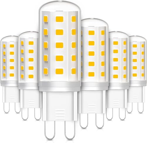 LEDYA G9 LED Lampe warmweiß 2700K, 3W 380 Lumen G9 Glühbirne Ersatz 30W Halogenlampe,G9 LED Leuchtmittel Kein Flackern, Enegiesparende G9 Birne, Nicht Dimmbar Kein Flackern, 6er Set von LEDYA