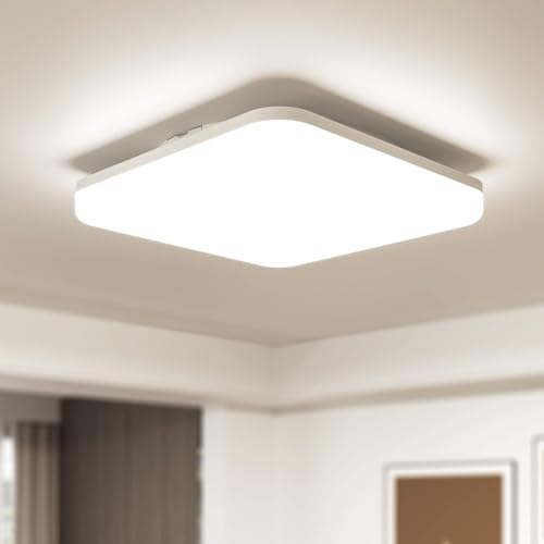 LEDYA LED Deckenleuchte Dibar, 18W Deckenlampe Farbwechsel mit 3000k-6500k IP54 Lampe Badezier Decke für Bad Flur Schlafzier Wohnzier, Quadrat Led Lampen Decke 220 * 48 von LEDYA