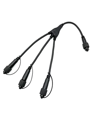 LEDZEIT - Profi Serie - 3 Wege Y-Verteiler, Verbinder Kabel, Schwarz, Außen und Innen, Wasserdicht IP67, Nur kompatibel mit LEDZEIT- Profi Serie von LEDZEIT