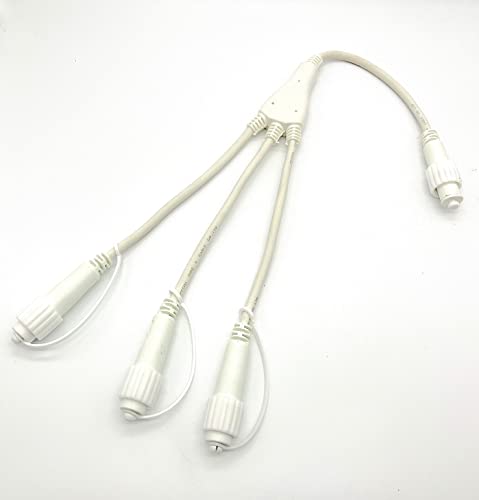 LEDZEIT - Profi Serie - 3 Wege Y-Verteiler, Verbinder Kabel, Weiß, Außen und Innen, Wasserdicht IP67, Nur kompatibel mit LEDZEIT- Profi Serie von LEDZEIT