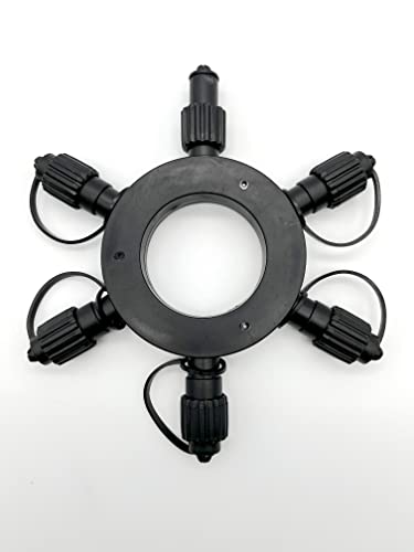 LEDZEIT - Profi Serie - 5 Wege O-Verteiler, Verbinder Kabel, Schwarz, Außen und Innen, Wasserdicht IP67, Nur kompatibel mit LEDZEIT- Profi Serie von LEDZEIT