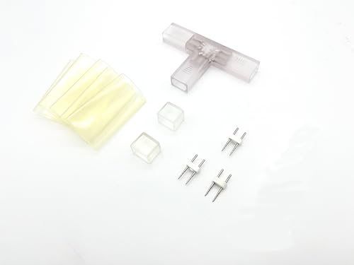LEDZEIT - Profi Serie - Verbinder T, PVC transparent. NUR für den auf dieser Seite angegebenen LED-Neon Flex, NICHT kompatibel mit LED Lichtschlauch und LED Strip von LEDZEIT
