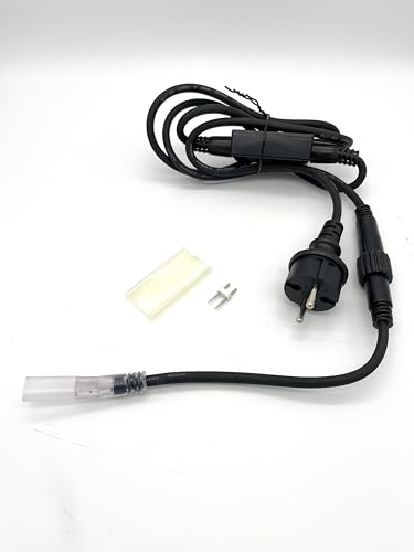 LEDZEIT - Profi Serie - Zubehör Kit, NUR für LED Licht Strip Profi Serie, mit Netzkabel, Eingangskabel, Steckverbinder, 1.7M Schwarz von LEDZEIT