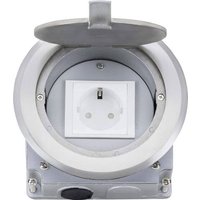 LEDmaxx 105628 1fach Fußboden-Einbausteckdose erhöhter Berührungsschutz IP20 Aluminium von LEDmaxx