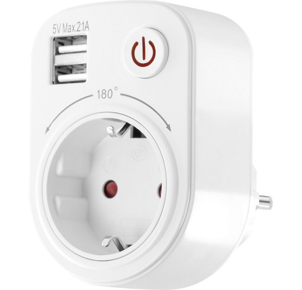 LEDmaxx LEDmaxx 106649 Zwischensteckdose mit USB Mehrfachsteckdose von LEDmaxx