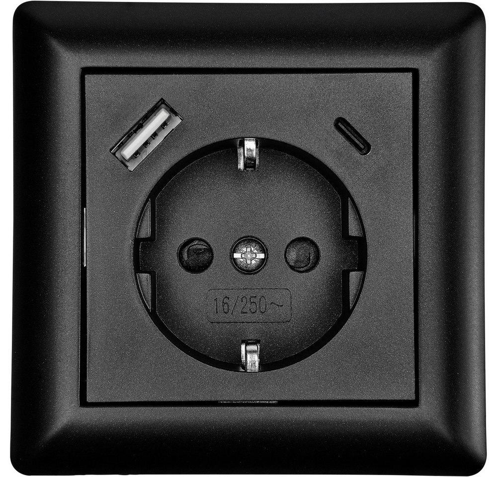 LEDmaxx Steckdose LEDmaxx USB2202 Schutzkontakt-Steckdose Schwarz LEDmaxx Steckdose LEDmaxx USB2202 Schutzkontakt-Steckdose Schwarz von LEDmaxx