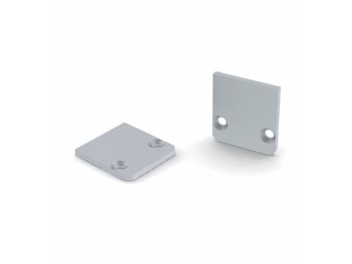 Anodized Aluminium End Cap For Sl15 Fl Profile Without Cable Hole - Silver von LEDsON