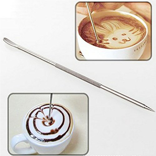 Neue Kaffee Latte Edelstahl Kunst Stift Werkzeug Espresso Maschine Cafe Home Küche Milchaufschäumer Krug von LEEINTO