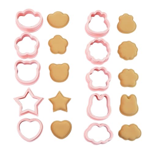 10pcs Cartoon Muster Keksschneider Plastik Keksformen Fondants Formen Keksschneider Dekoration Werkzeug Geschirrspüler Sicher von LEELOU