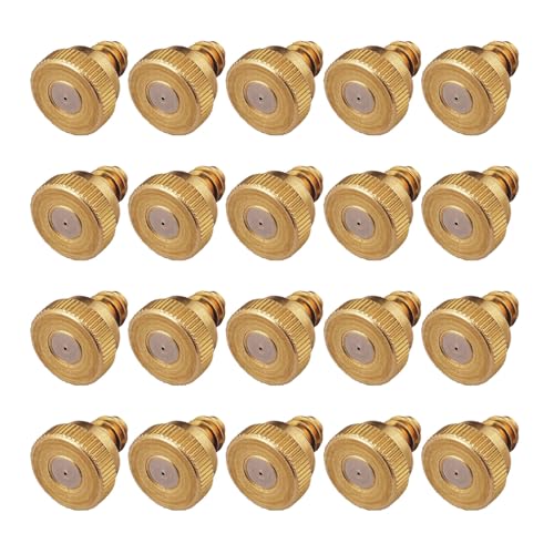20 Pack Messing Sprühgeräte Düsen Niederdruck Wassernebel Emitter Die Für Staubkontrollsysteme Freien Geeignet Sind Gewächshäuser von LEELOU