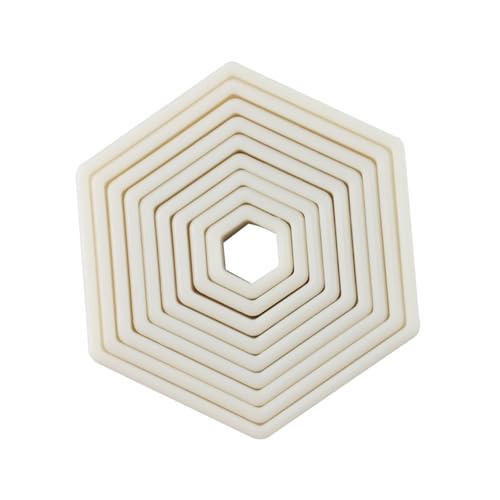 9 Pieces Multifunktionale Sechseck Fondantformen Für Einfache Kuchendekoration Und Kreative Backprojekte von LEELOU