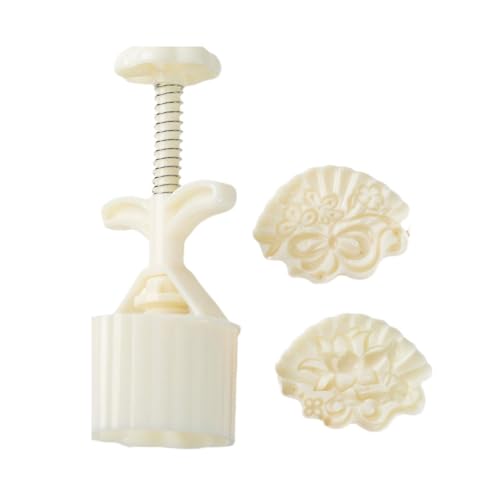 Handdruck Dessert Formen Blumenlüfter Keksmarken Desserthersteller Midautumn Festival Making Cookie Backies Tool von LEELOU
