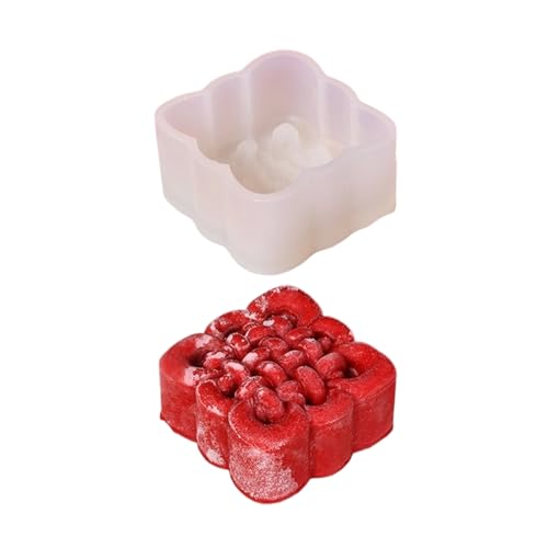 Hitzebeständiges Silikon Mousses Kuchenform Eleganter Chinesisches Knotenförmiges Gebäck Backform Schokoladenback Backaughares von LEELOU