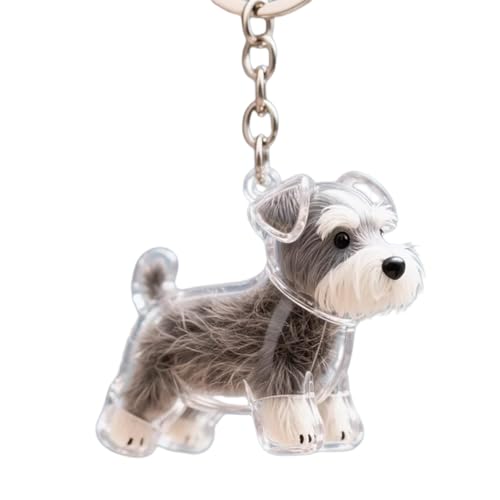 LEELOU Hundeform Keyring Haustier Haarsammler Katzen Fell Sammlung Display Box Für Haustierliebhaber Memorial Keetsakes Bag Charme Geschenk Niedliche Tierform Haarsammler Schlüsselbund von LEELOU