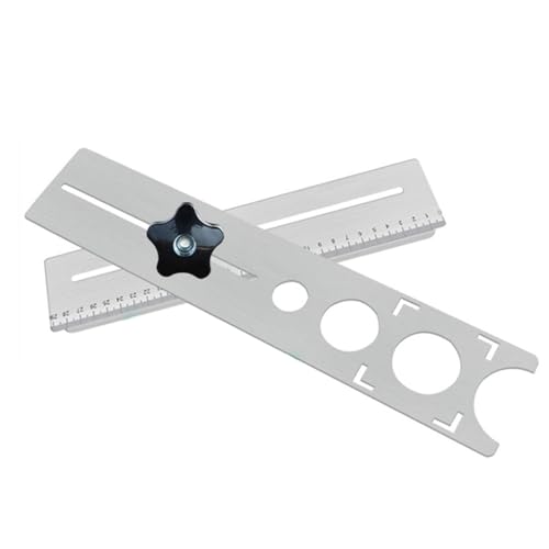 LEEQ Fliesen Winkel Messlineal - Edelstahl Einstellbar Fliesen Lochsucher 25/40/45mm Fliesen Werkzeuglineal Keramikfliesen Locher Locator Lineal Keramik Template Tool für Fliesenleger Loch von LEEQ