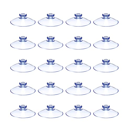 LEBQ Kleine klare Kunststoff-Saugnäpfe ohne Haken-20 mm-20 Packungen von LEEQBCR
