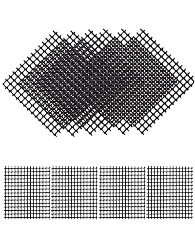 LEEQBCR 8 Stück Bonsai Kunststoffabdeckung Mesh Schwarz Blumentopf Topf Mesh Netz Bonsai Gitter Garten Drainage Mesh Rasen Schutz für Bonsai Schalen, Töpfe oder Pflanzer - 10x10cm von LEEQBCR