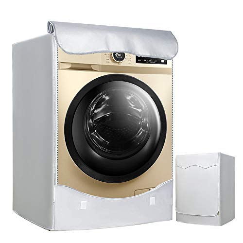 Leesitec Abdeckung für Waschmaschine und Wäschetrockner, wasserdicht, UV-Schutz, 60 x 60 x 85 cm, silberfarben L von LEESITEC