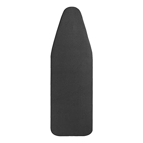 LEEWEITAS Bügelbrettbezug, 140 x 50 cm, sehr großer Bügelbrettbezug mit Oberseite aus 100 % Baumwolle und dicker Polsterung, einfach anzubringen und resistent gegen Verbrennungen (L, schwarz) von LEEWEITAS