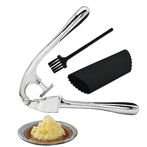 Knoblauchpresse, Knoblauchschneider Garlic Press, Knoblauch Crusher Praktischer,Küchenhelfer,Knoblauchpresse mit leicht zu drückendem Griff,Knoblauchhackwerkzeug,Knoblauchpresse von LEEWYOU