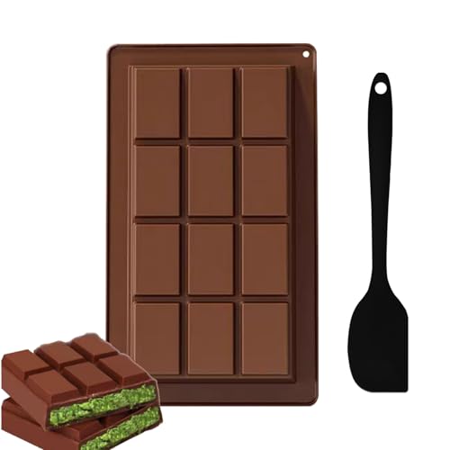 Silikon Schokoladenformen Schokolade Silikonform Pralinen Antihaft Pralinenform Backform Schokoladentafel Form Bonbonformen Süßigkeitenformen für Backen (Silikon-14) von LEEWYOU