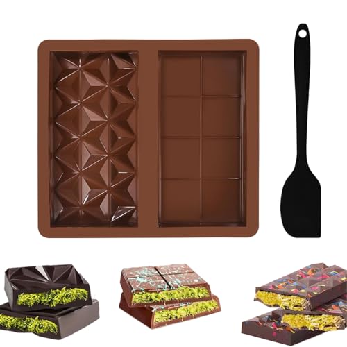 Silikon Schokoladenformen Schokolade Silikonform Pralinen Antihaft Pralinenform Backform Schokoladentafel Form Bonbonformen Süßigkeitenformen für Backen (Silikon-18) von LEEWYOU