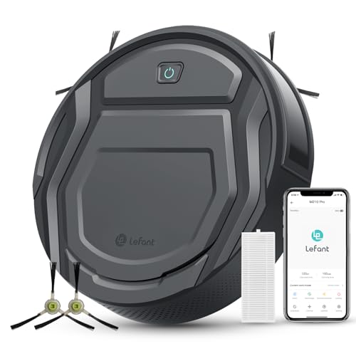 LEFANT 210PG Saugroboter mit 2200 Pa,WLAN Roboterstaubsauger Kompatibel mit Alexa und APP-Steuerung,120 Min Laufzeit, Staubsauger Roboter optimiert für Teppich Tierhaare Hartböden mit Ladestation von LEFANT