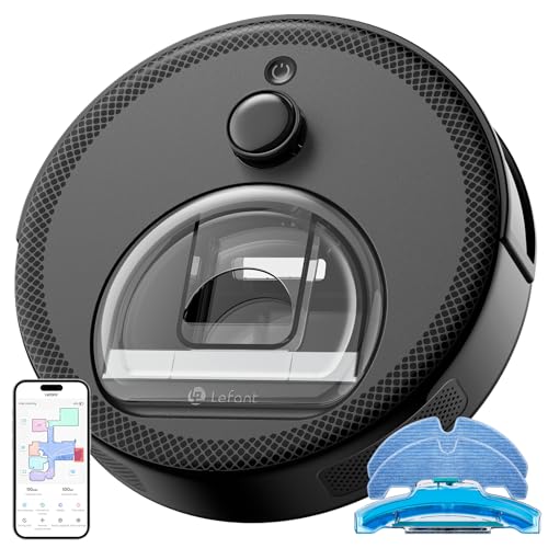 LEFANT M330 Pro Saugroboter mit Wischfunktion,5000 Pa Staubsauger Roboter Lasernavigation mit PSD Hindernisvermeidung, Leise 56dB Smart Roboterstaubsauger mit App&Sprachsteuerung,Schwarz von LEFANT