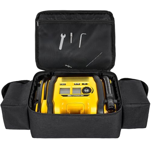 LEFOR·Z Luftkompressor-Tragetasche, Schutzhülle, kompatibel mit Dewalt 20 V MAX Reifenfüller DCC020IB, tragbarer kabelloser Werkzeughalter für Akku und Lade-Set (nur Tasche) von LEFOR·Z