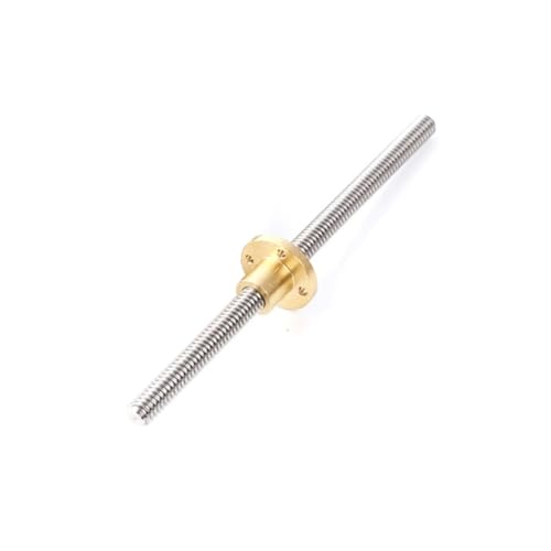 LEFTART 1 Stück 3D-Drucker T12 Leitspindel mit Messingmutter, 2 mm Steigung, 4 mm, for Heimwerker-Linearführungen(350mm) von LEFTART
